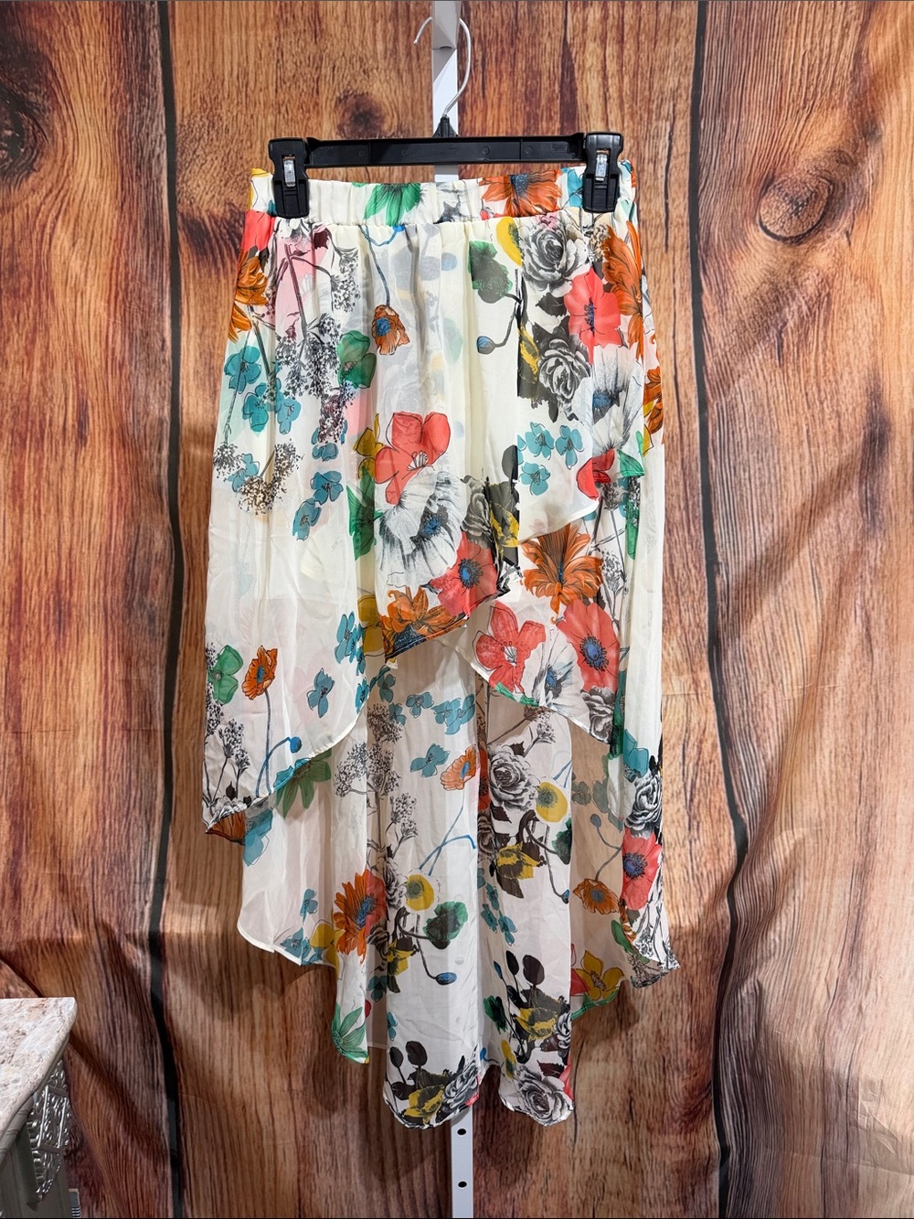 Joe Benbasset Hi/Lo Chiffon Flowy Skirt Size S